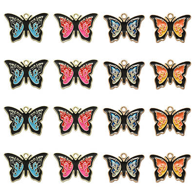 20Pcs 4 Styles Alloy Enamel Pendants