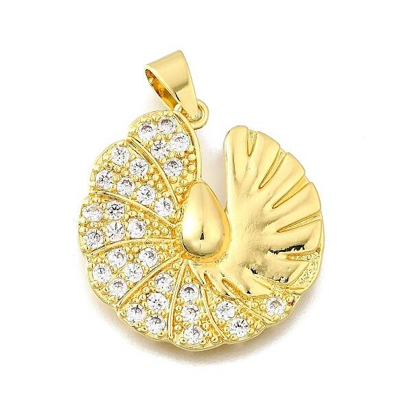 Brass Micro Pave Cubic Zirconia Pendants