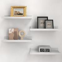 4 Set Floating Wall Mounted Shelves,  Shelves for Wall Decor, Modern Picture Ledge Shelf with Lip for Storage, Nursery, Bedro...