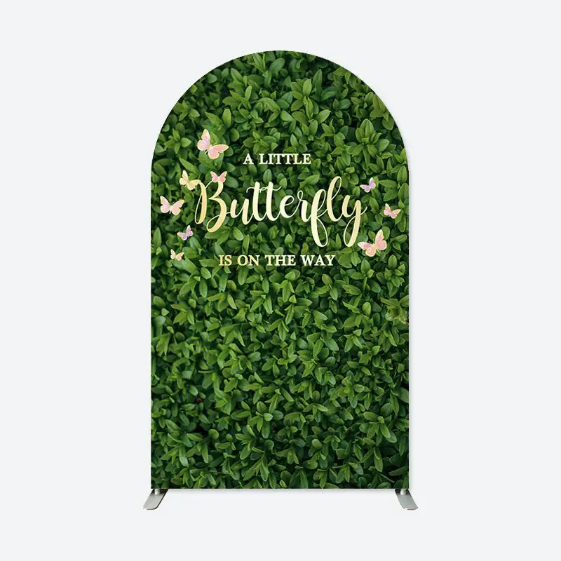 Aperturee Greenery Butterfly Baby Shower Double Sided Arch Backdrop | Chiara Arch Backdrop Diy | Diy Round Arch Backdrop | Ch...