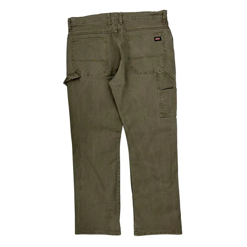 Dickies Carpenter Trousers - 38? Waist Grey Cotton Blend