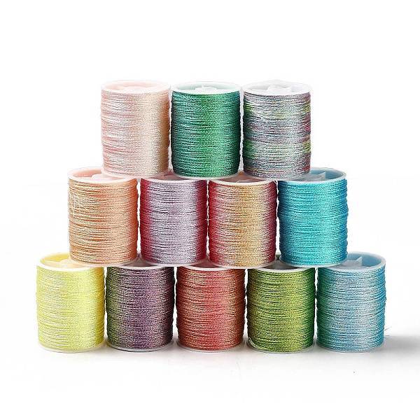 12 Rolls 12 Colors 6-Ply Polyester Cord