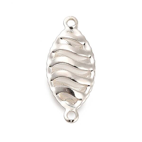 925 Sterling Silver 3D Holow Connector Charms