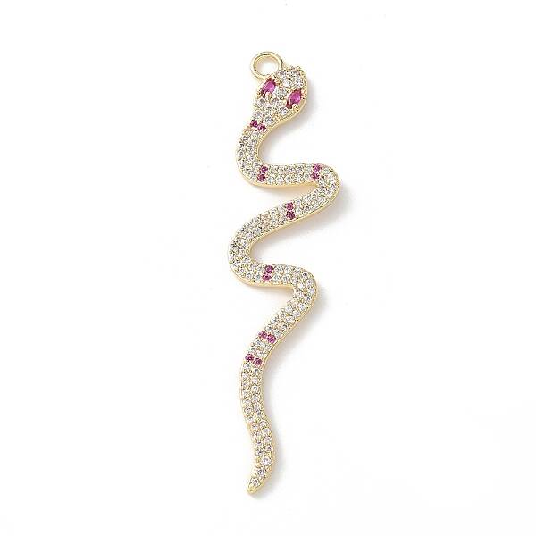 Rack Plating Brass with Cubic Zirconia Pendants