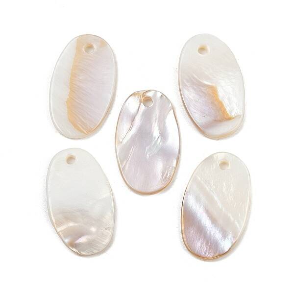 Oval Freshwater Shell Pendants