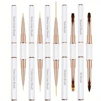 Double Ended Nail Art Brush Set, 5 Counts Nail Design Pen, Nail Brushes for Gel Nail Polish, Nail Art Tool for Women & Girls,...