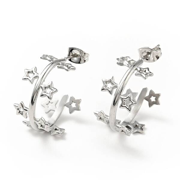 Non-Tarnish Star Wrap Stud Earrings