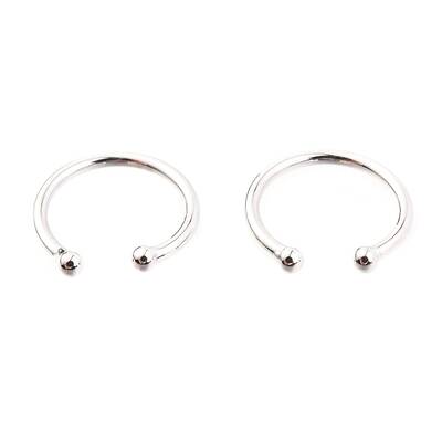 Anti-Tarnish Rhodium Plated 925 Sterling Silver Cuff Earrings