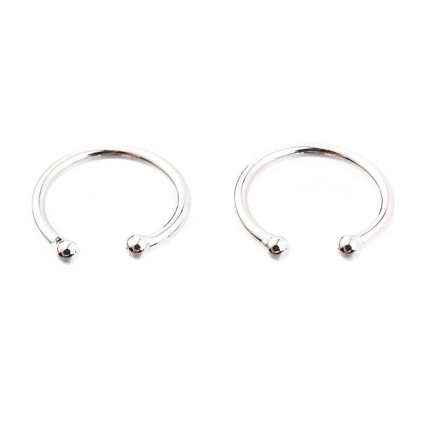 Anti-Tarnish Rhodium Plated 925 Sterling Silver Cuff Earrings
