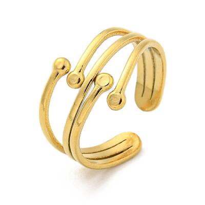 Ion Plating(IP) 304 Stainless Steel Open Cuff Rings