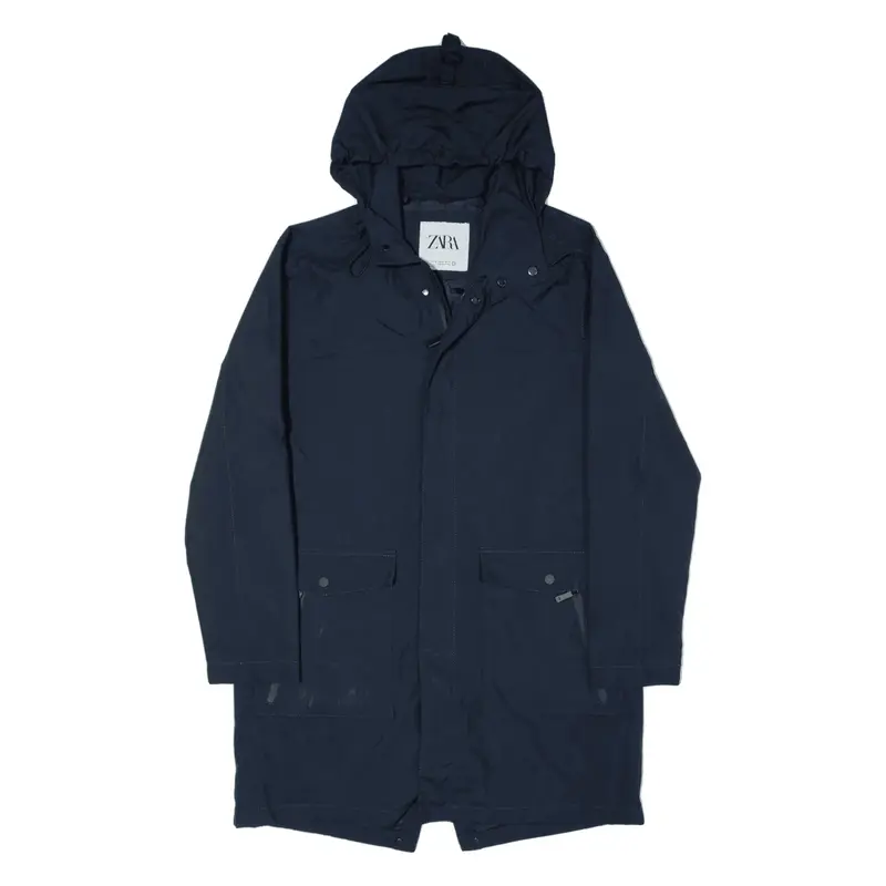 ZARA Rain Jacket Blue Mens XS