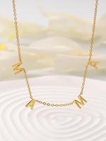 2024 New Stylish Letter Charm Necklace for Women, Stainless Steel Mama Chains Necklace, Women Accessories As Gift, Elegant Fa...