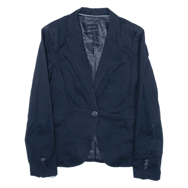 ZARA BASIC Blazer Jacket Blue Womens XS