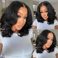 Recool Hair Loose Body Wave Bob Wig Ready to Go Glueless 6×5 HD Lace Wig Natural Black/ Honey Blonde 4/27 Pre Bleached Knots...