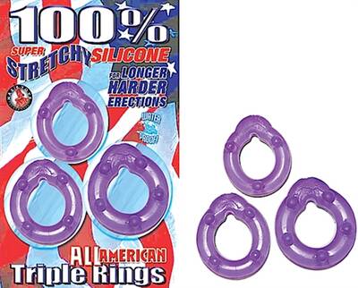 All American Triple Rings-Purple