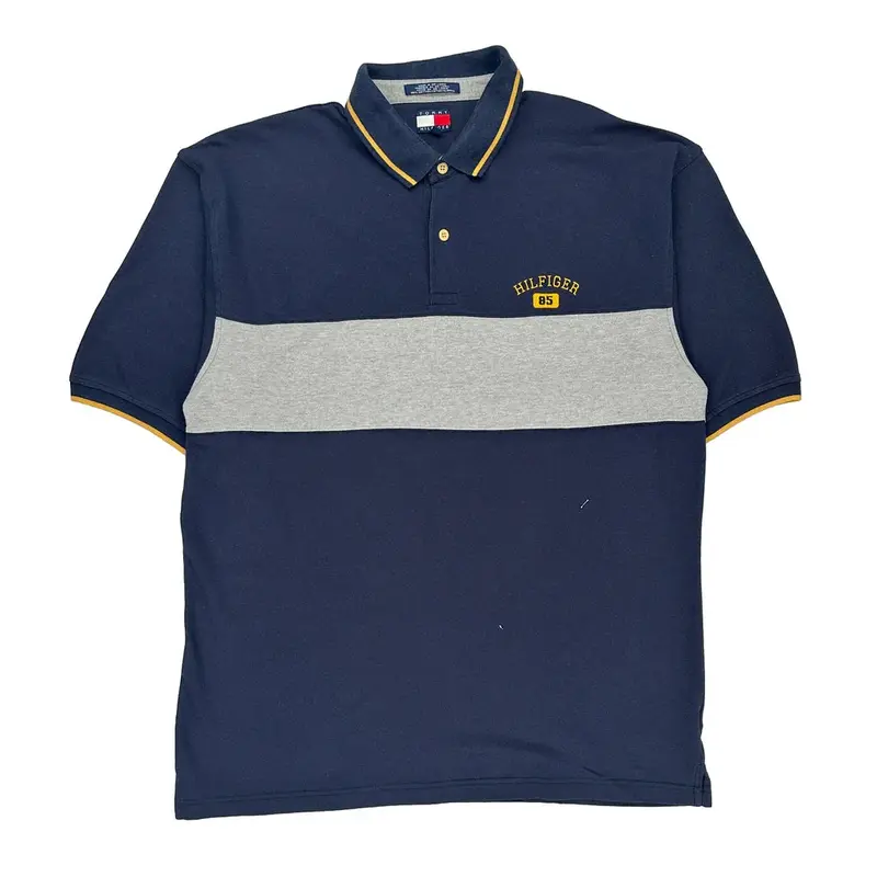 Tommy Hilfiger Polo Shirt - 2XL Navy Cotton