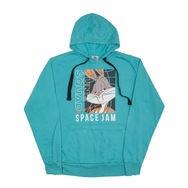 SPACE JAM Tune Squad Hoodie Blue Pullover Mens S