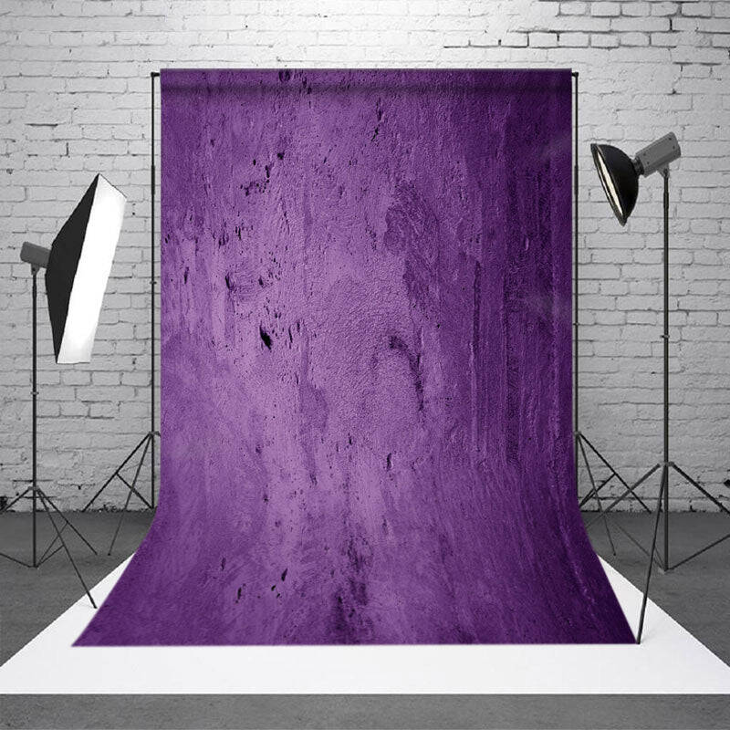 Dark Purple Messy Cement Wall Fine Art Backdrop - Aperturee