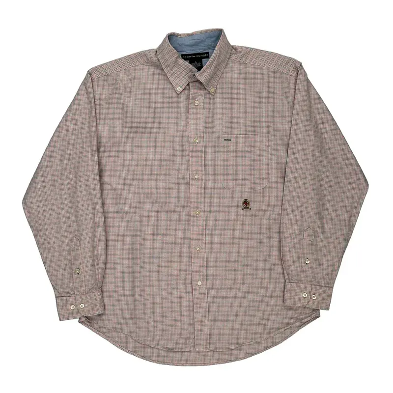 Tommy Hilfiger Checked Shirt - Large Pink Cotton