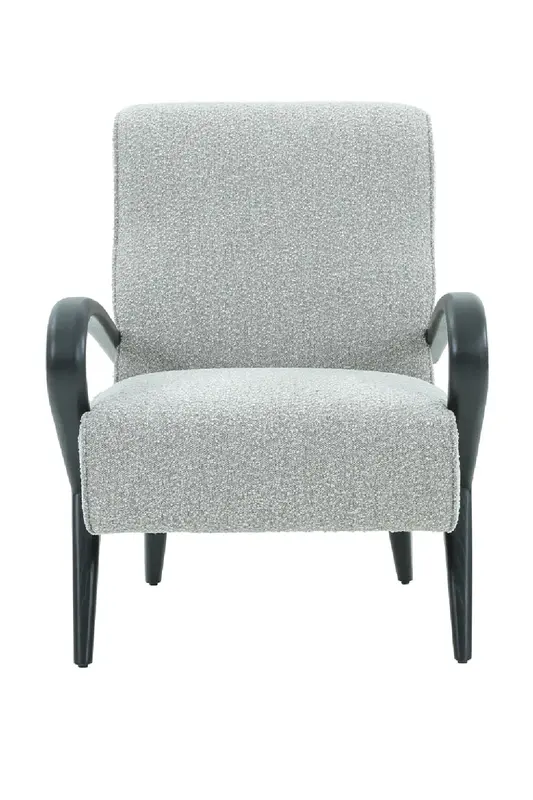 Gray Bouclé Upholstered Armchair | Andrew Martin Aries
