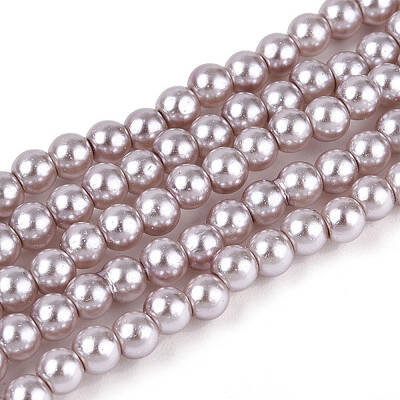 Baking Painted Glass Pearl Bead Strands