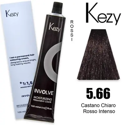 Kezy Involve Color 100 Ml Castano Chiaro Rosso Intenso 5.66
