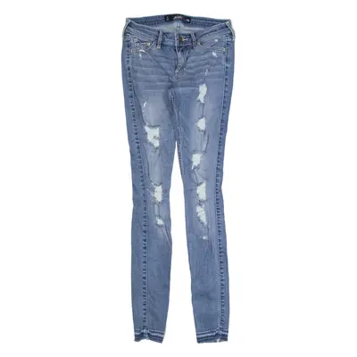 HOLLISTER Distressed Womens Jeans Blue Slim Skinny Stone Wash W25 L29