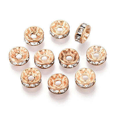 Brass Rhinestone Beads