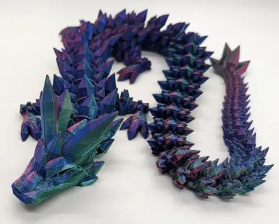 Articulated Crystal Dragon 3D Printed 31 24 18