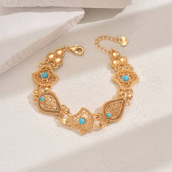Alloy Cubic Zirconia Link Bracelets for Women