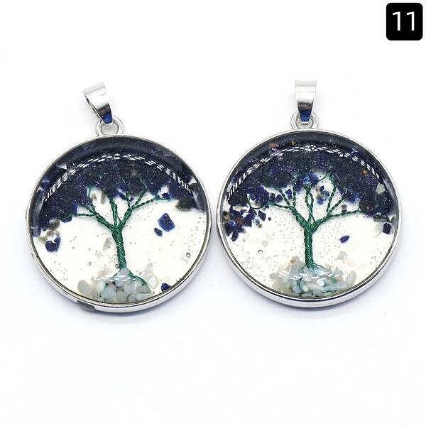 Synthetic Blue Goldstone Pendants