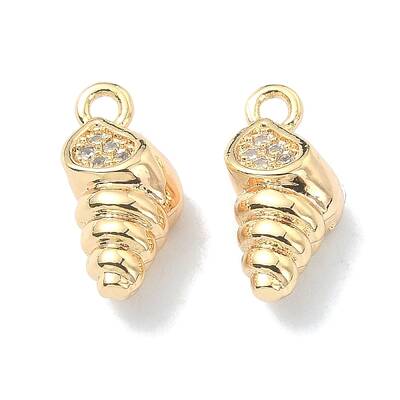 Brass Micro Pave Cubic Zirconia Pendants