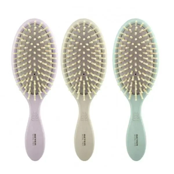 Brush Beter in fiber naturale with beige wooden tips