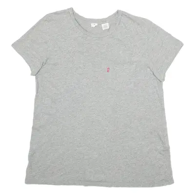 LEVI'S Womens T-Shirt Grey M