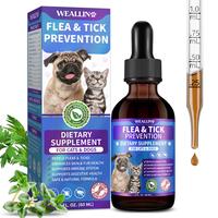 WEALLIN Flea & Tick Support Drops for Dogs & Cats – Oral Botanical Supplement with Multivitamins – Natural Daily Care for...