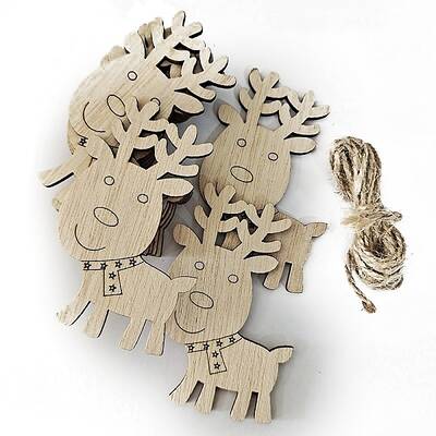 Unfinished Wood Pendant Decorations