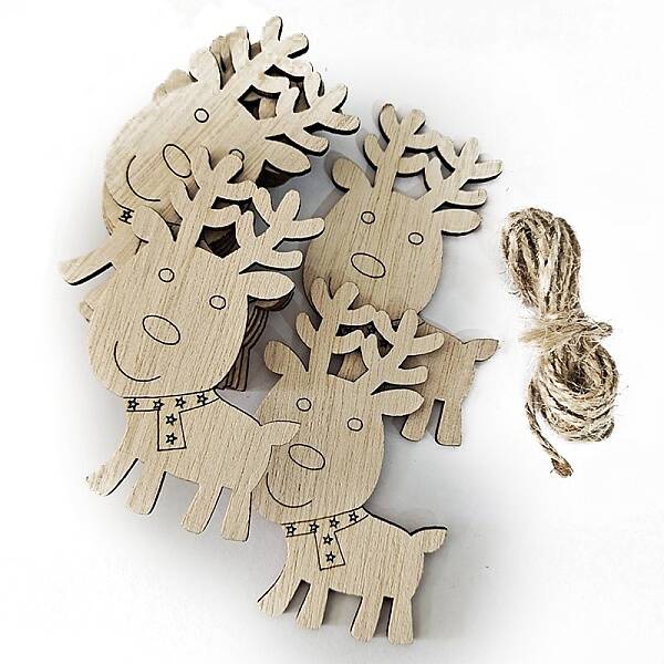 Unfinished Wood Pendant Decorations