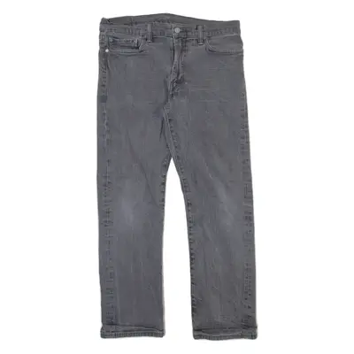 LEVI'S 504 Jeans Mens Grey Regular Straight Stone Wash W34 L29