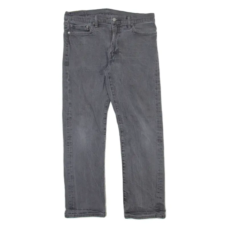 LEVI'S 504 Jeans Mens Grey Regular Straight Stone Wash W34 L29