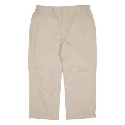 TREVOLUTION Zip-off Trousers Beige Loose Straight Mens W37 L26