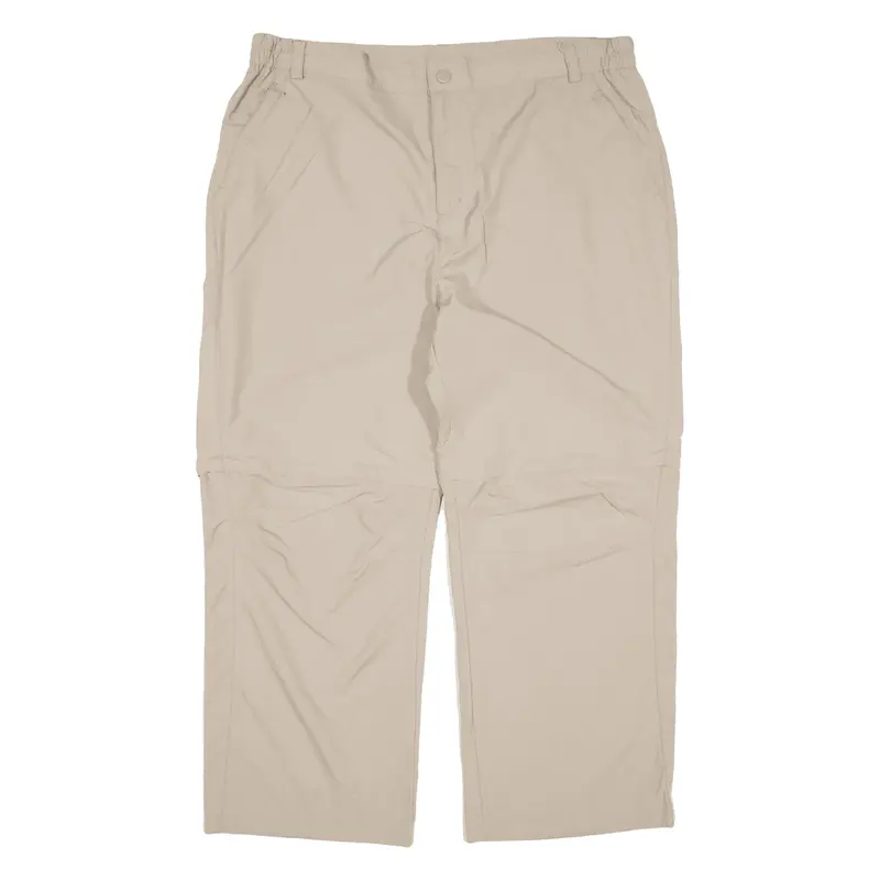 TREVOLUTION Zip-off Trousers Beige Loose Straight Mens W37 L26