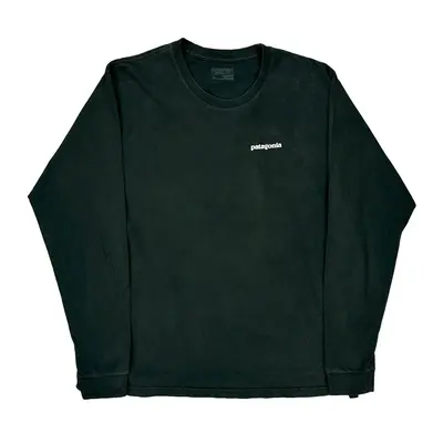 Patagonia Spellout Long Sleeve T-Shirt - Large Black Cotton