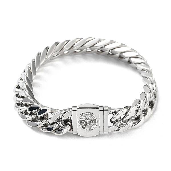 Tarnish Resistant 304 Stainless Steel Cuban Link Chains Bracelets for Men & Women