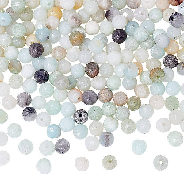 2 Strands Natural Flower Amazonite Beads