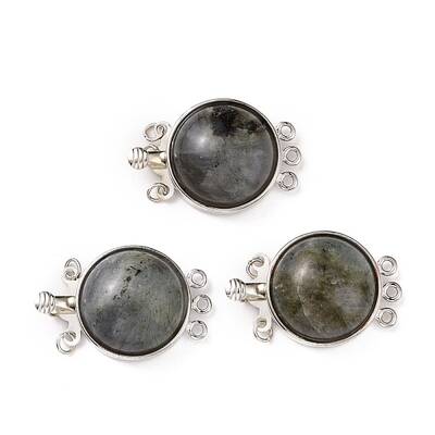 Natural Labradorite Box Clasps