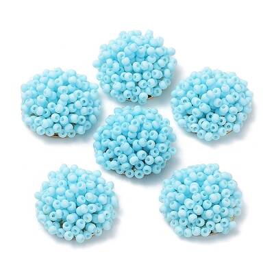 Glass Seed Beaded Cabochons