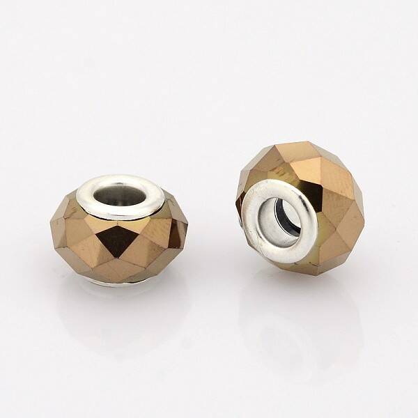 Faceted Glass European Beads