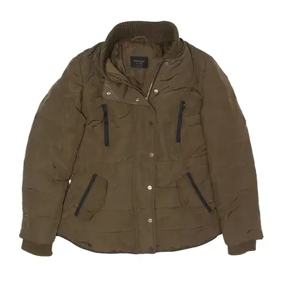 ZARA Down Insulated Puffer Jacket Green Womens L