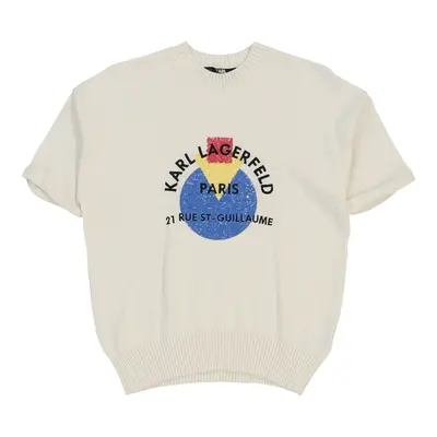 Karl Lagerfeld Spellout T-Shirt - XS White Cotton | Size: x-small