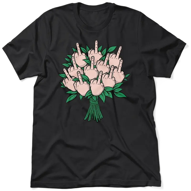 Flowers - Black T-Shirt